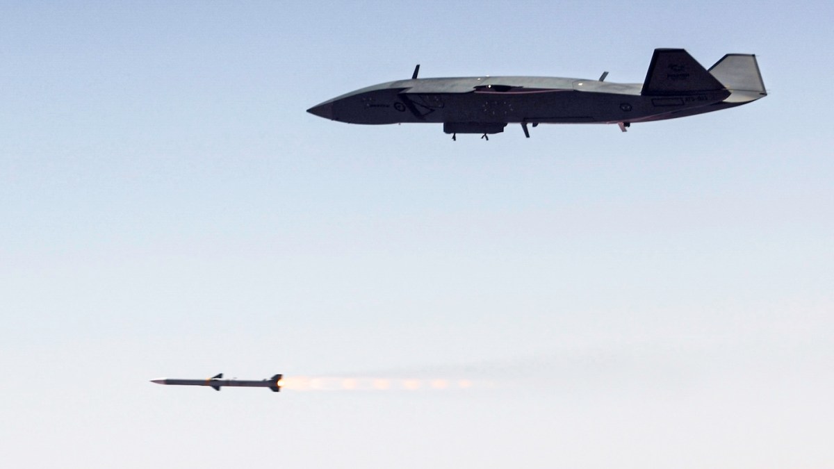 MQ-28 Ghost Bat Has Fired An AIM-120 AMRAAM Missile